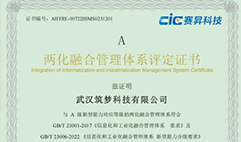 好消息！筑夢(mèng)科技獲得兩化融合管理體系評定證書(shū)